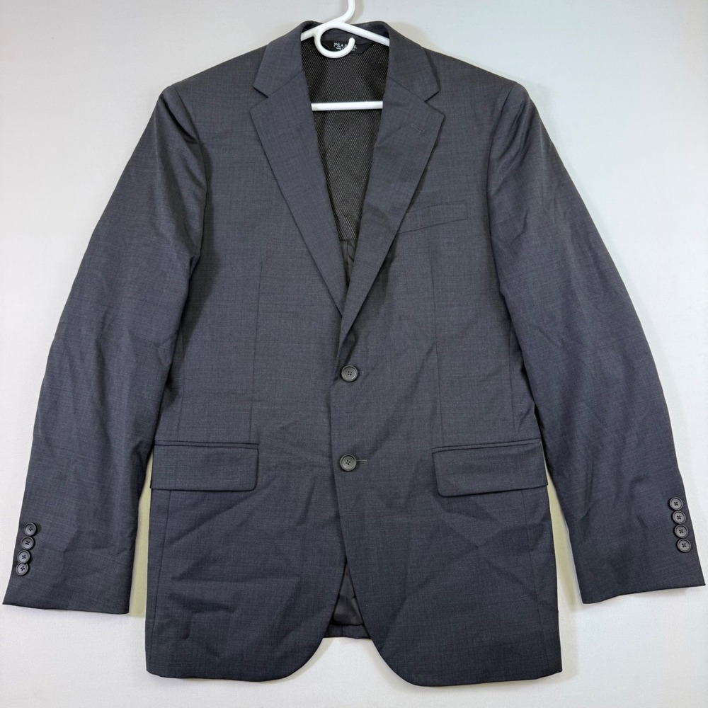 Jos. A. Bank Traveler Travel Tech Blazer Mens 40 Regular Dark Grey Slim Fit EUC